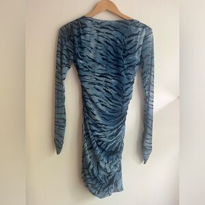 Sexy Zara Blue tiger print dress (can be worn both sides)